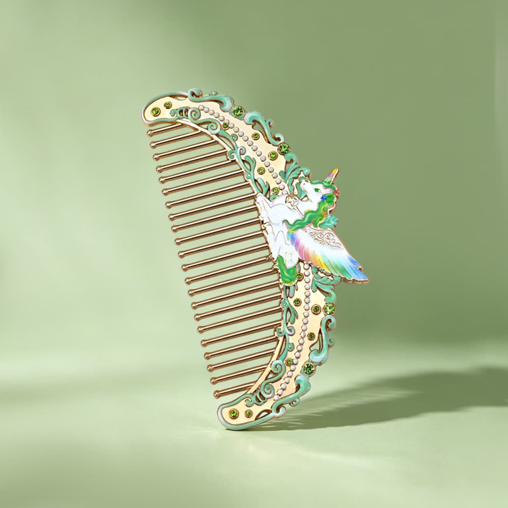 Fresh Green Colotutu Air Sign winged unicorn decorative comb
