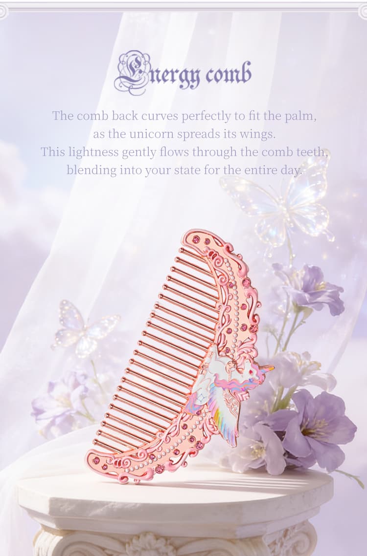 Crescent-shaped Colotutu unicorn comb design