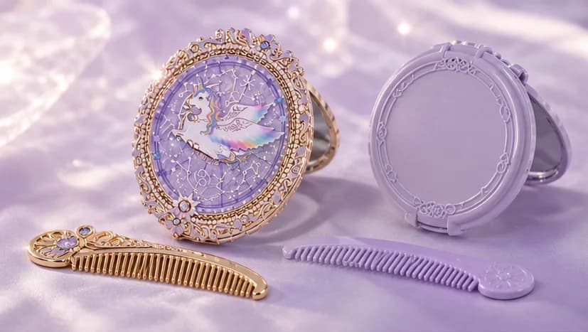 Zinc alloy and plastic compact mirror material comparison