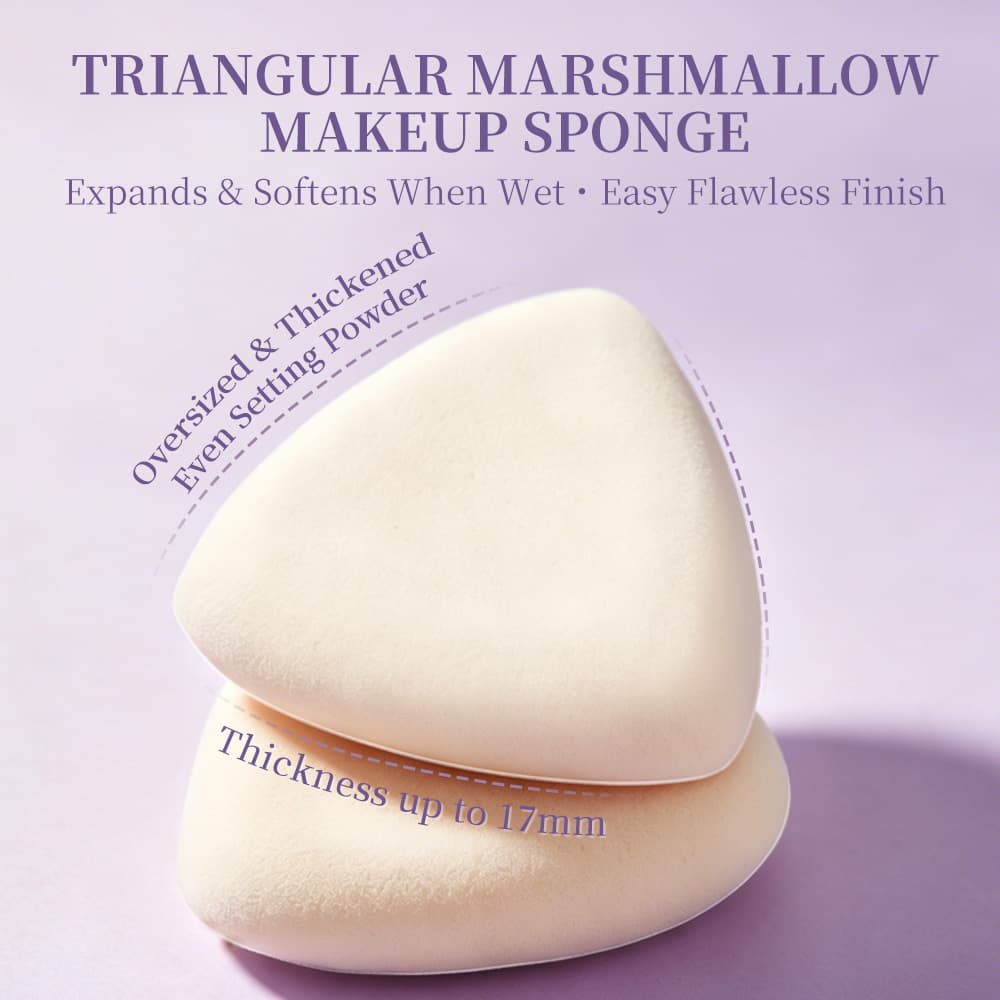 Triangular marshmallow makeup sponge in the Colotutu three-piece set