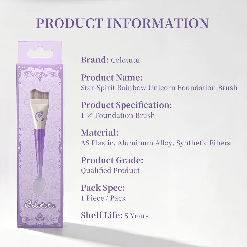 Colotutu dual-ended foundation brush product specifications