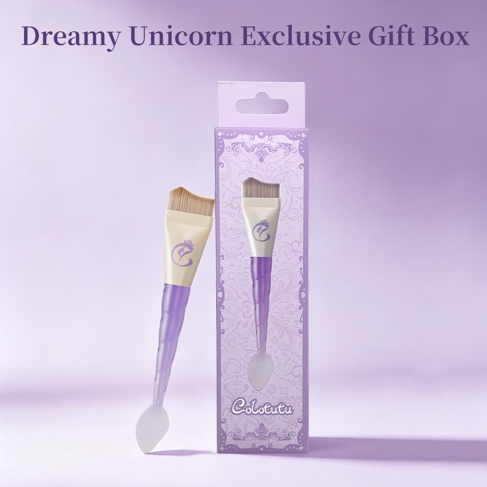 Colotutu unicorn foundation brush with retail packaging