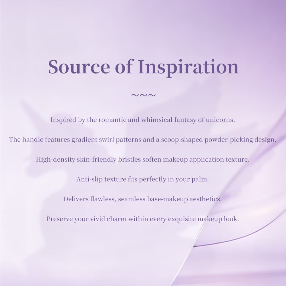 Unicorn inspired design of Colotutu foundation brush
